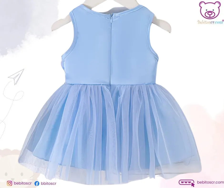 Vestido Celeste 3T - Imagen 2